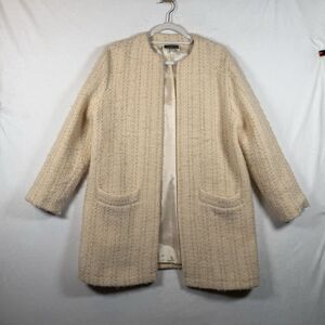 Vintage Tapestries Ireland Wool Coat & Scarf Set Helena Ruuth Yellow M